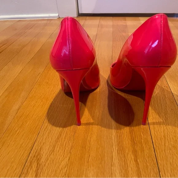 Kate 100 Patent Leather Fluorescent Pink heels size 38.5 - Picture 3 of 7